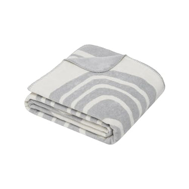 Ibena Telawi 150x 200 cm - Baumwollmix, weich, warm & waschbar, Kuscheldecke abstrakt grau weiß im Sale